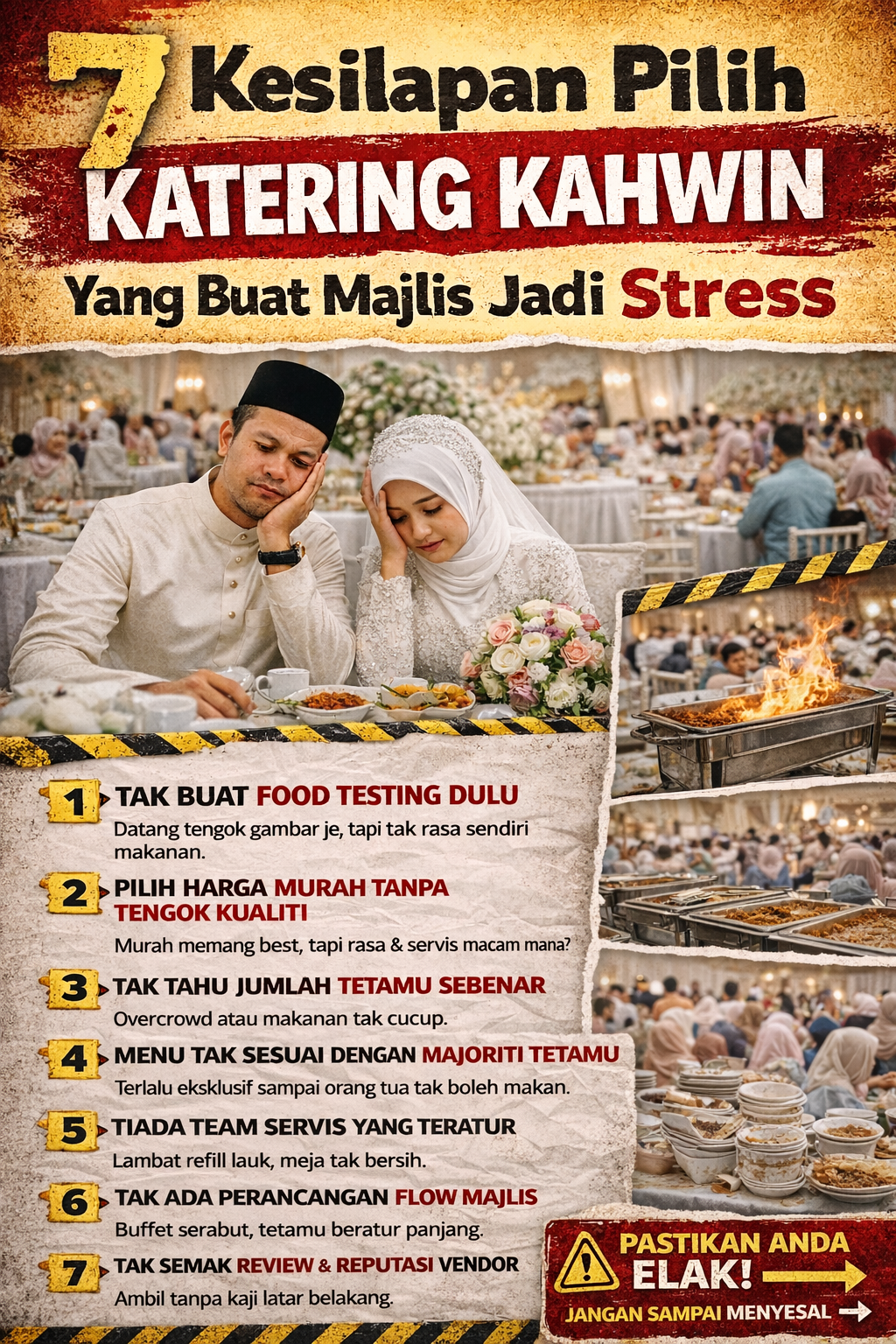 7 Kesilapan Pilih Katering Kahwin Yang Buat Majlis Jadi Stress