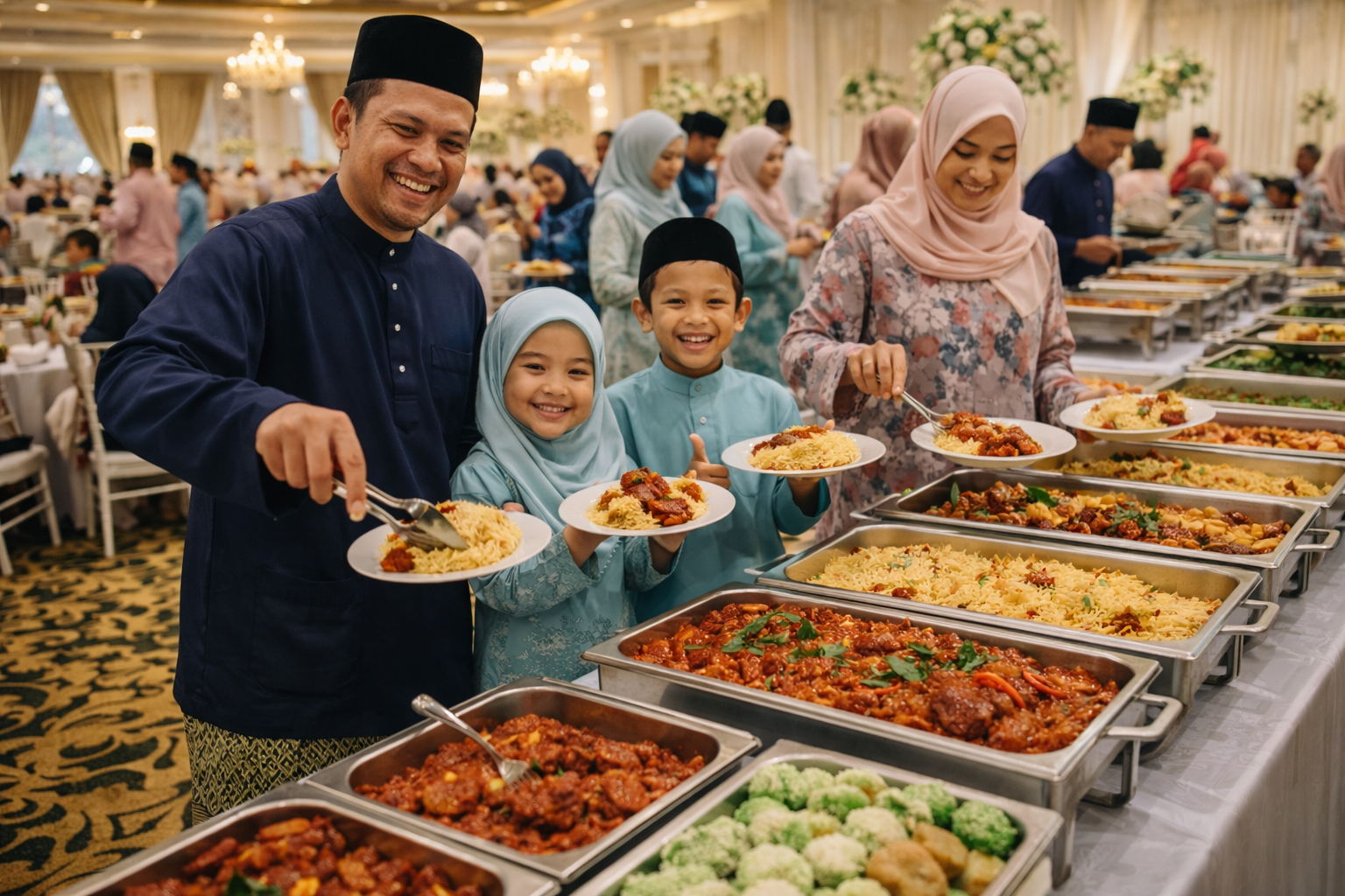 Pakej Katering Kahwin Johor Dengan Nasi Minyak & Ayam Masak Merah Paling Meriah
